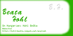 beata hohl business card